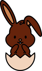 Obraz premium easter bunny simple cartoon