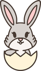 Obraz premium easter bunny simple cartoon