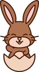 easter bunny simple cartoon