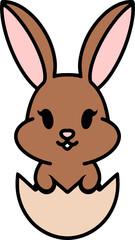 Obraz premium easter bunny simple cartoon
