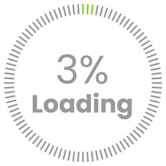 3% Loading. 3% circle diagrams Infographics vector, 3 Percentage ready to use for web design ux-ui