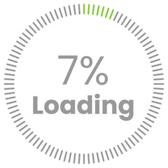 7% Loading. 7% circle diagrams Infographics vector, 7 Percentage ready to use for web design ux-ui