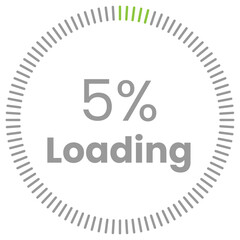 5% Loading. 5% circle diagrams Infographics vector, 5 Percentage ready to use for web design ux-ui