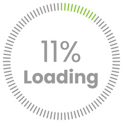 11% Loading. 11% circle diagrams Infographics vector, 11 Percentage ready to use for web design ux-ui