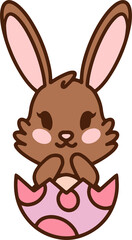 Fototapeta premium easter bunny in egg