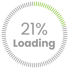 21% Loading. 21% circle diagrams Infographics vector, 21 Percentage ready to use for web design ux-ui