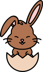 easter rabbit and egg