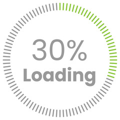 30% Loading. 30% circle diagrams Infographics vector, 30 Percentage ready to use for web design ux-ui