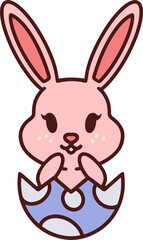 easter rabbit and egg