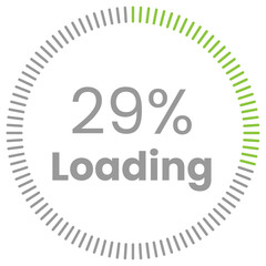29% Loading. 29% circle diagrams Infographics vector, 29 Percentage ready to use for web design ux-ui