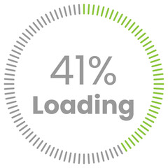 41% Loading. 41% circle diagrams Infographics vector, 41 Percentage ready to use for web design ux-ui