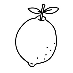 lemon cartoon doodle
