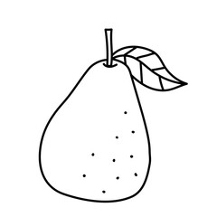 Pear cartoon doodle