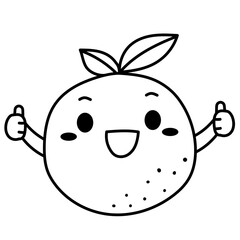 orange cartoon doodle