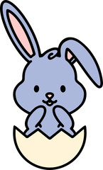 easter bunny in egg