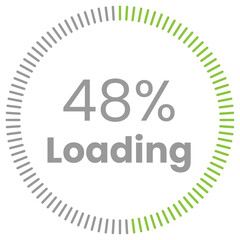 48% Loading. 48% circle diagrams Infographics vector, 48 Percentage ready to use for web design ux-ui