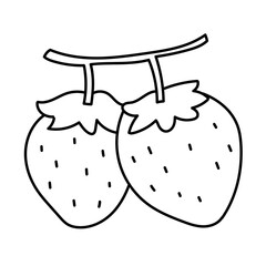 strawberry cartoon doodle