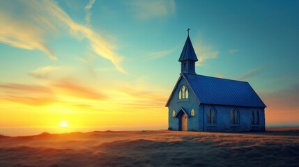 Fototapeta premium A church-centric backdrop designed for religious contexts.