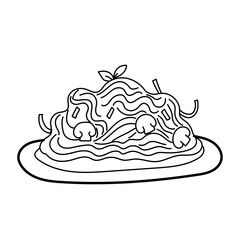 spaghetti doodle cartoon