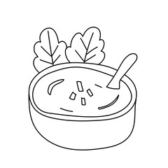 vegetable soup doodle cartoon