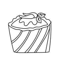 Steamed Fish in Red Curry doodle cartoon