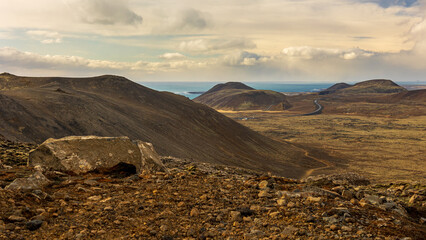 Volcano trail in iceland