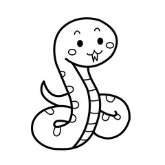 Snake doodle cartoon