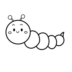 green worm doodle cartoon