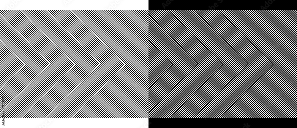 Poster Abstract background with art lines. Black lines on a white background and white lines on the black side.