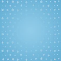 Snowflakes seamless background. vector pattern with white snowflakes on a blue backdrop. Winter holidays theme, Christmas and New Year texture. Elegant repeat design for Social media post 
