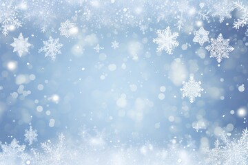 Naklejka na ściany i meble Pearl christmas card with white snowflakes vector illustration