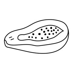 papaya cartoon doodle