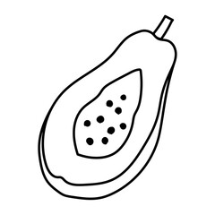 papaya cartoon doodle