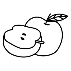 apple cartoon doodle