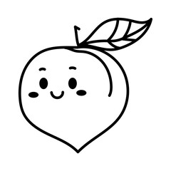 peach cartoon doodle