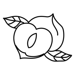 peach cartoon doodle