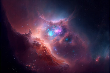 nebula space with stars background