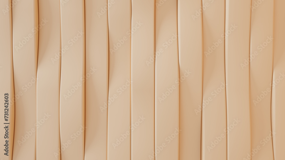 Aufkleber 3d lines. abstract peach wevy lines background. 3d rendering illustration not ai