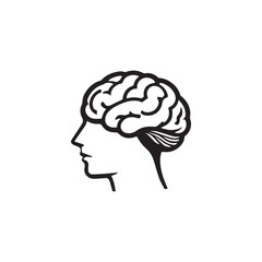 human brain vector logo 