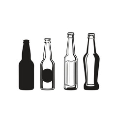 Beer silhouette illustration set vector collection