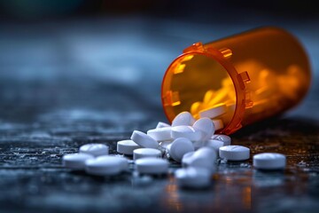 Prescription opioids A concept of addiction and the opioid crisis A powerful image of medication misuse and the struggle with dependence