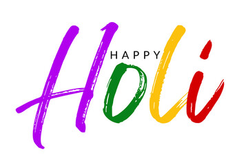 Happy Holi festival of color greeting vector illustration.