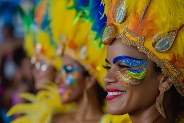 Abwaschbare Fototapete Karneval Participants in the Carnival Parade - Bom Dia Brasil