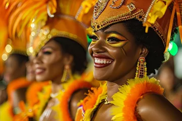 Papier Peint photo Carnaval Participants in the Carnival Parade - Bom Dia Brasil