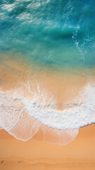 Aerial View of Beach With Incoming Wave, wallpapers for smartphones