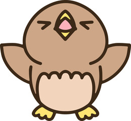 cute baby bird cartoon