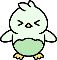 cute baby bird cartoon © lineartestpilot