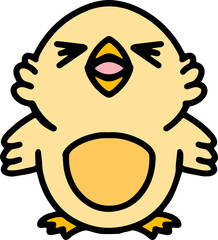 cute colorful baby bird