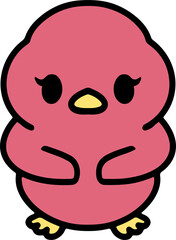 cute colorful baby bird