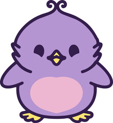 cute colorful baby bird